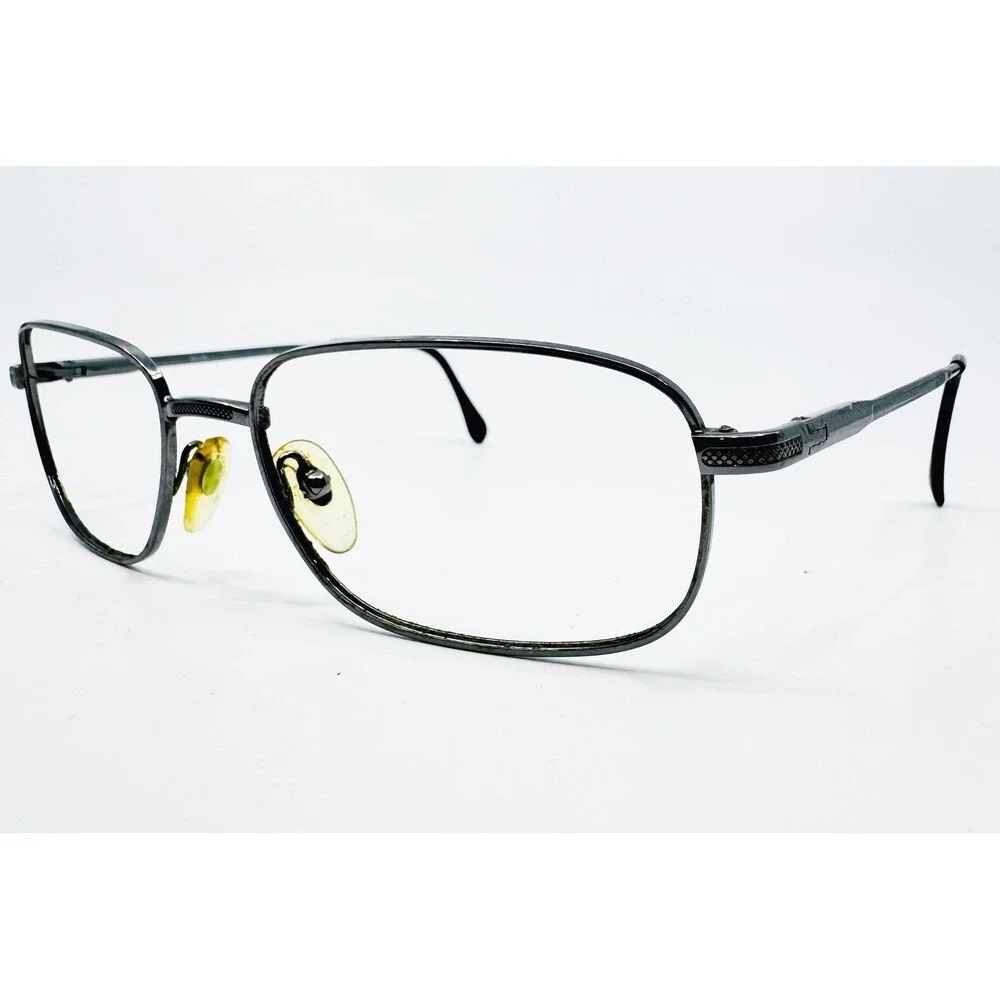 Prada Eyeglass Frames Mens Gunmetal Rectangular VPR 52A 52-18-135